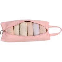 Geanta de Depozitare, Flippy, Pentru Haine Mici, Lenjerie, Sosete, Cosmetice, Impermeabila, cu Maner, 10x20x3 cm, Roz