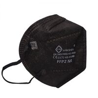 Set 900 bucati Masca de protectie faciala, Flippy, de unica folosinta pentru adulti, FFP2, KN95 CE 0370, 5 straturi, nesterila, ambalaj individual, Negru