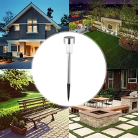 Set 10 Lampi Solare Led pentru Gradina, Flippy, 5.5 x 36.5 cm, Buton On-Off, Lumina Alb Rece, Argintiu