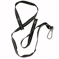 Set prindere hamace si leagane, cu 2 chingi rezistente de 2 m si 2 carabiniere, maxim 300 kg, negru