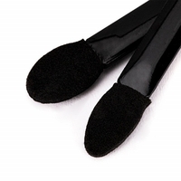 Set 20 de Aplicatoare Machiaj, Flippy, 2 Capete, 6.2 cm, din Poliuretan si Burete, Negru