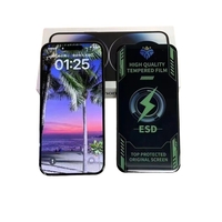 Folie de Protectie, Vafy, pentru Apple iPhone 15 Plus, Tempered Glass ESD, Electroplate, Regenerabila, Full Cover, Margini Negre, Transparent