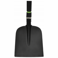 Lopata pentru nisip si materiale vrac, coada din fibra de sticla 120 cm, lama din otel, negru si verde