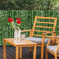 Panou paravan cu frunze artificiale pentru gard sau balcon, 100x300cm, verde