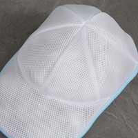 Husa de Spalare Sapca, Flippy, pentru Masina de Spalat, din Poliester, Circumferinta 53 cm, cu Fermoar, Alb/Albastru