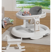 Premergator 4in1, Flippy, Antemergator, Balansoar, Scaun de Masa, Functie Muzicala, din ABS, Roti Universale, Inaltime Reglabila, Sistem Antirasturnare, Greutate Portanta 25 kg, +6 Luni, Alb