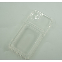 Husa protectie Vafy cu suport card compatibila cu Apple iPhone 11 Transparent