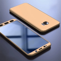 Husa de Protectie, Vafy, pentru Samsung Galaxy A51, cu Acoperire Completa 360, Folie de Protectie, Plastic, Auriu