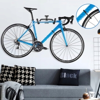 Suport bicicleta pliabil pentru perete, cu unghi reglabil, metal, 36x26x15 cm