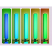 Lampa de Birou, Vafy, RGB Colorat, 14 LED, Putere 5V, Telecomanda cu 24 de Taste, Cablu USB, Negru, 25.5x4x3.5cm