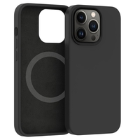 Husa protectie Vafy pentru iPhone 14 Mag Safe, 2 in 1 incarcare si magnet, Soft silicone, Negru