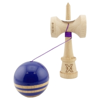Kendama X Originala RAINBOW, Profesionala, Flippy, Cupe Mari KING SIZE V3, Super Sticky, Gaura in Baza, Rulment Metalic, din lemn 18 cm, Ata 62/65 cm, Violet/Maro