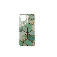 Husa protectie Vafy compatibila cu Samsung Galaxy S21 5G Soft IMD TPU Marble Geometric Verde