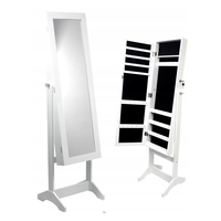 Dulap de toaleta cu oglinda si spatiu de depozitare bijuterii, 35x139cm, alb