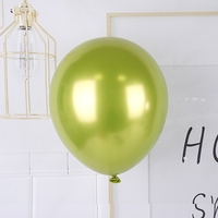 Set 12 Baloane, Flippy, din Latex Chrome, 13 cm, Verde Lime