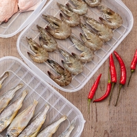 Cutie de depozitare de uz casnic, Flippy, Caserola pentru Frigider, Rezistenta la umiditate, Rezervor Sigilat pentru Depozitare Alimentara, 24.5 x 18.5 x 3.5cm, Alb Transparent