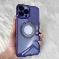 Husa protectie MagSafe TPU, Vafy, pentru Apple iPhone 11, cu decupaj logo, Folie Sticla Camera, Mov