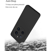 Husa de Protectie, Vafy, pentru Huawei Mate 50 Pro, Liquid Silicone, cu Microfibra pe Interior, Protectie Antisoc, Compatibil Incarcare Wireless, Negru