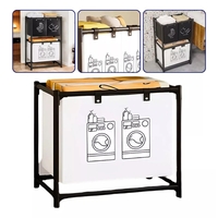 Cos de Rufe, Flippy, 1 Cos, Cadru de Otel Inoxidabil, 97 x 44 x 57 cm, Negru