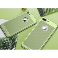 Husa de Protectie, Flippy, pentru Apple iPhone 7 Plus, Full Cover 360 Air cu Gauri si Folie de Protectie, Plastic, Verde