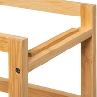 Carucior 5Five Blackwood cu 3 niveluri, bambus si MDF, 41x22x83 cm, natur si negru