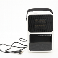 Semineu electric cu efect de flacara, 600-1200 W, 14x21x36 cm, alb