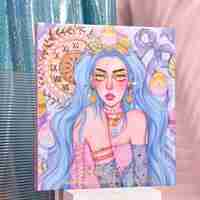 Trusa de Machiaj, KEVIN & COCO, Easter Style Blue, 69 culori, 20 x 22.5 cm