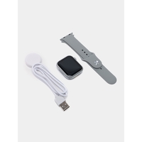 Ceas Smartwatch, Vafy, Editia 9, Apeluri Bluetooth, Incarcare Wireless, Afisaj 2.01 inch, Rezolutie 240 x 296, NFC, Puls, Gri