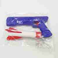 Pistol de Jucarie, Flippy, cu Lansator de Racheta, din Polistiren/Plastic, Lumina LED, +3 Ani, Albastru/Rosu