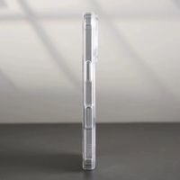 Husa Telefon, Vafy, Compatibila Apple iPhone 17 Pro Max, MagSafe, Antisoc, din Silicon + TPU, Transparent