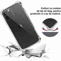 Husa de Protectie, Vafy, Compatibila cu Apple iPhone 16, TPU Antisoc, Protectie Colturi, 1.5 mm Transparent