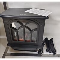 Semineu Electric, Vafy, cu Efect Flacara, 1500/1200W, Incalzire PTC, 220 V, din Plastic Ignifug, 38 x 23 x 45 cm, Negru