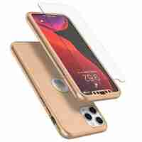 Husa de protectie Vafy compatibila cu Samsung A32 5G Full Cover 360 Auriu cu Folie de protectie inclusa