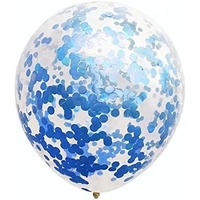 Set 10 Baloane din Latex, Flippy, Model Party Confetti, 5 x Confetti, 5 x Albastru, 25 cm, 2.2g