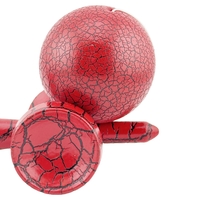 Kendama X Originala, Profesionala, Flippy, Kendama Cracked, din Lemn, 18 cm, Rosu/Negru