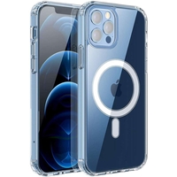 Husa protectie Vafy compatibila cu Apple iPhone 12 Mini Mag Safe Silicone Transparent