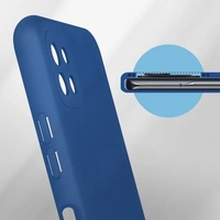 Husa protectie Vafy pentru Samsung A22 5G Liquid Silicone Albastru Inchis