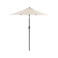 SONGMICS Umbrela de gradina 200 cm, inclinare dubla 30°, poliester UPF 50+, cadru metalic, bej