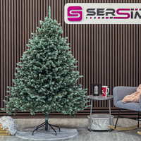 Brad artificial Christmas Deluxe by Sersimo, Alaska Select verde argintiu, integral 3D, 180 cm