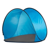 Cort plaja si picnic semi-deschis Sersimo, protectie UV, 150x90x90cm, albastru gri