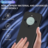 Husa de Protectie, Vafy, pentru Huawei Mate 60 Pro, Liquid Silicone, cu Microfibra pe Interior, Protectie Antisoc, Compatibil Incarcare Wireless, Negru