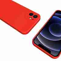 Husa pentru Samsung Galaxy S22 Ultra, Vafy, Liquid Silicone, cu Microfibra pe interior, Protectie Antisoc, Rosu