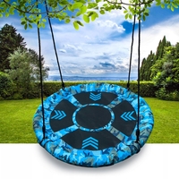 Leagan tip cuib Camuflaj 100cm, inaltime reglabila, 150 kg, Albastru Negru