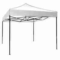 Cort pliabil pentru Evenimente, cadru metalic pentru curte si gradina, 2x2 m, Alb, Flippy