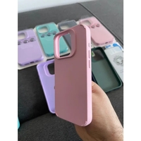 Husa Apple iPhone 15 Pro Max, Vafy, din Silicon Lichid, Interior din Microfibra, Lentile Fosforescente de Protectie Camera, Anti Amprenta, Rezistenta la Socuri, Roz