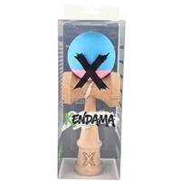Jucarie Interactiva Kendama Profesionala, Flippy, din Lemn, 18 cm, Joc de Indemanare pentru Copii si Adulti, Bicolor Turcoaz Roz