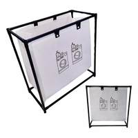 Cos de Rufe, Flippy, 1 Cos, Cadru de Otel Inoxidabil, 97 x 44 x 57 cm, Negru