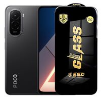 Folie de Sticla pentru Xiaomi Poco M7, Vafy, Sticla Securizata ESD Antistatica, Super-X Privacy OG, cu Margini Negre, Rezistenta la Zgirieturi, 0.35 mm, Transparenta
