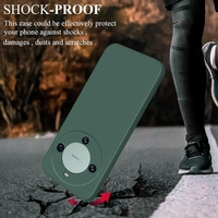 Husa de Protectie, Vafy, pentru Huawei Mate 60 Pro, Liquid Silicone, cu Microfibra pe Interior, Protectie Antisoc, Compatibil Incarcare Wireless, Verde