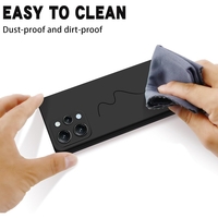 Husa de Protectie Matte TPU, Vafy, pentru Xiaomi Redmi 12 Pro, Protectie Camera, Antisoc, Antizgariere, Antialunecare, Acoperire Completa, Negru